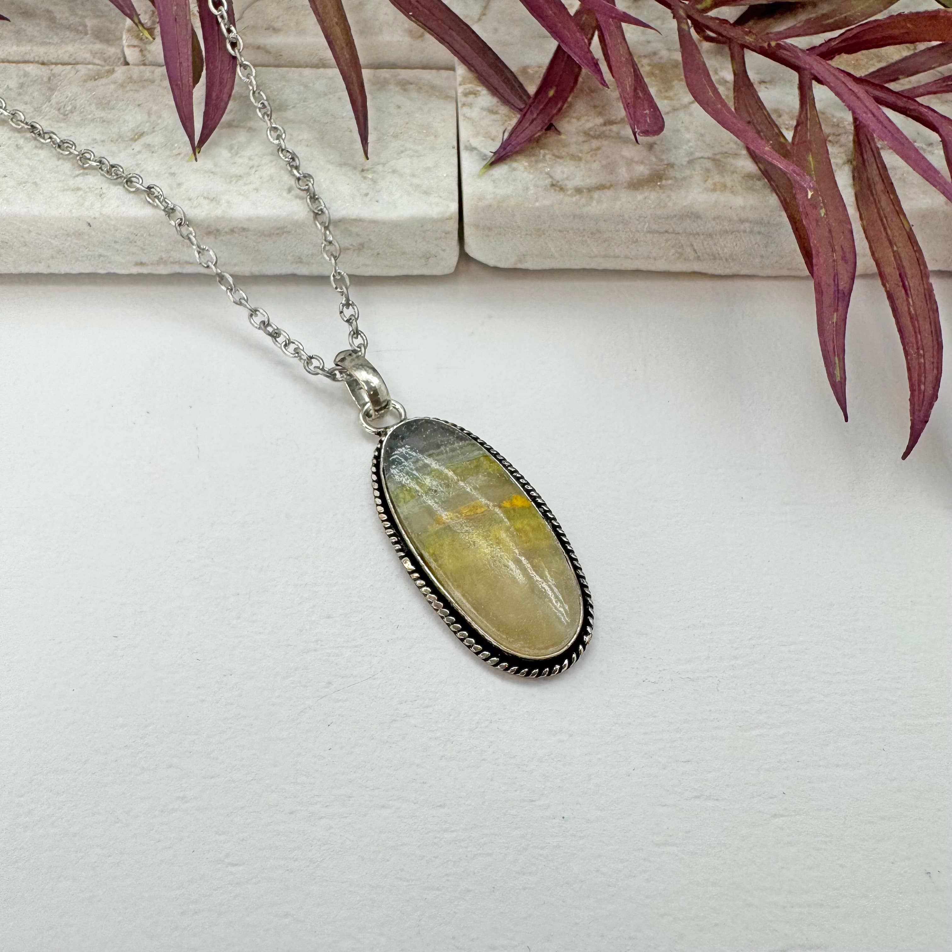Handcrafted Semiprecious Stone Necklace - Bumblebee Jasper