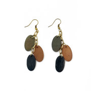 Omala Autumn Neutrals Earrings - Triple Oval