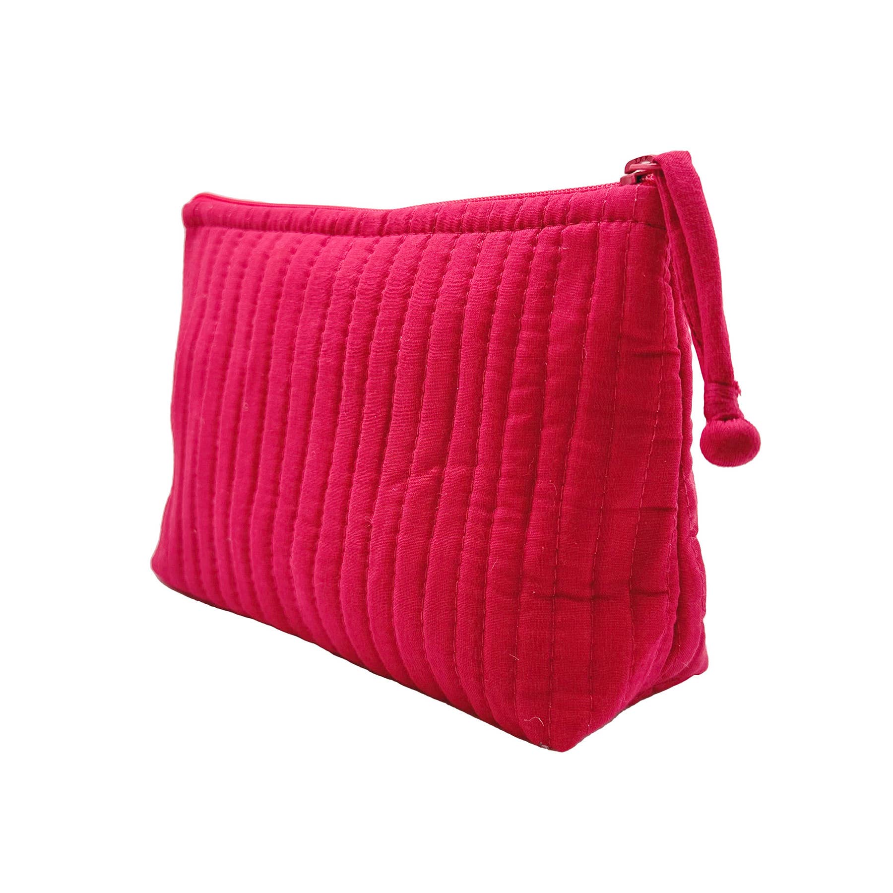 Aviva Collection - Quilted Solid Cotton Travel Pouch