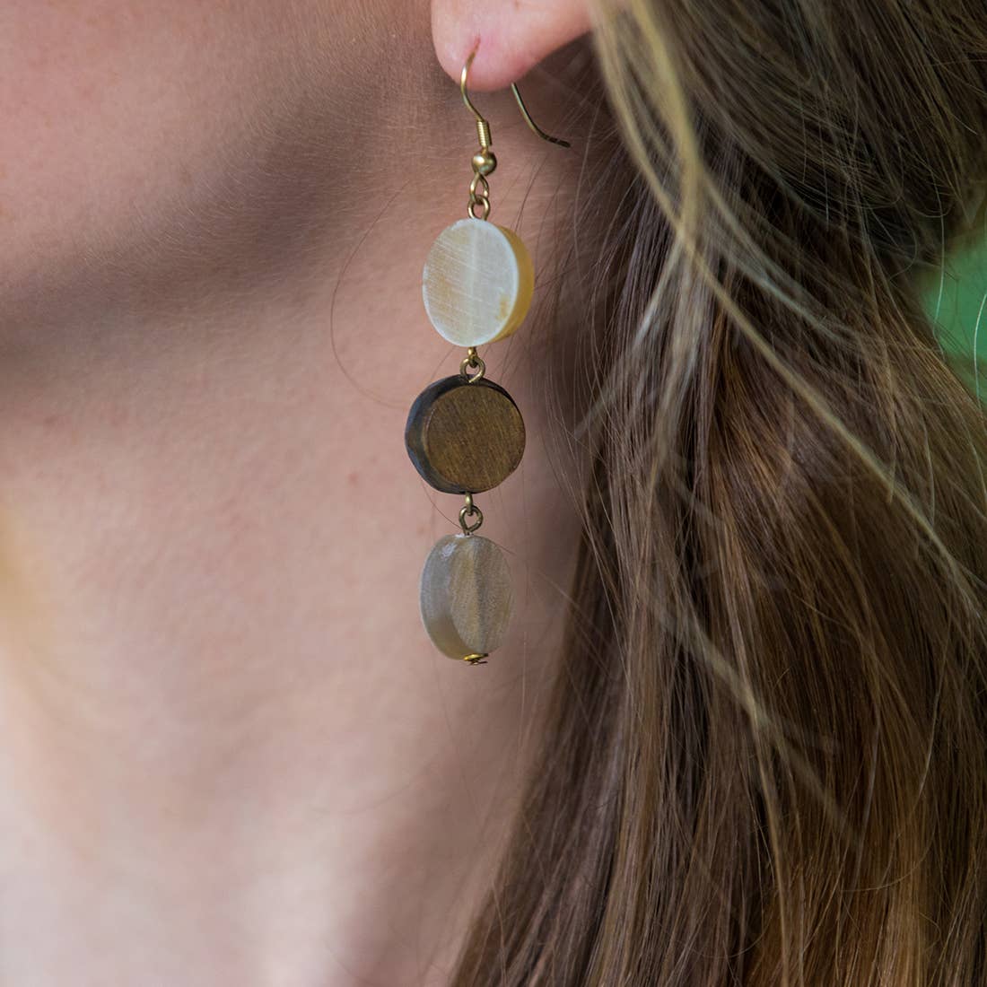 Omala Autumn Neutrals Collection Earrings - Small Circles