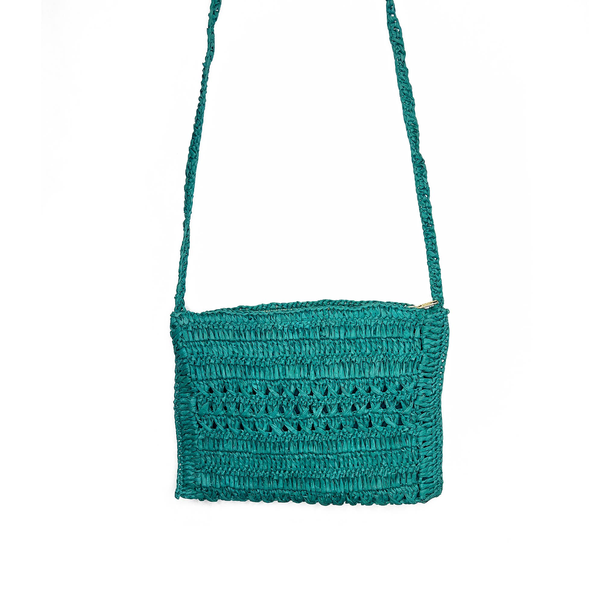 Lola Bag - Crossbody Pouch with Zipper - Bright Teal