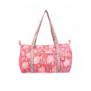 Peony Bloom Large Duffle Bag - Block Printed Organic Cotton