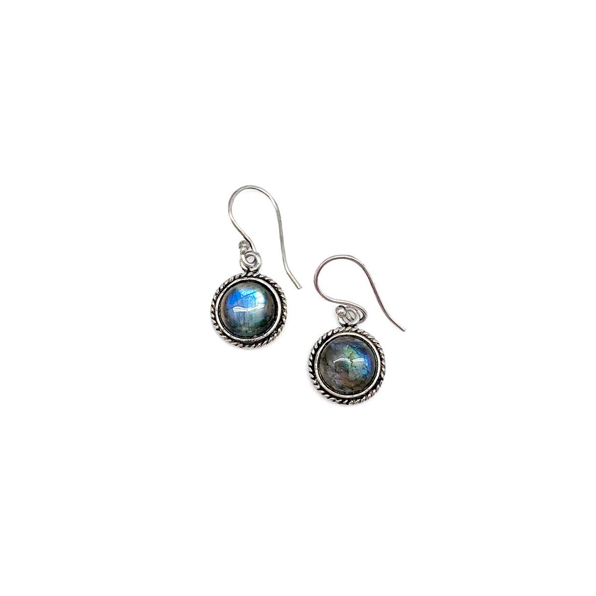 Handcrafted Semiprecious Small Stone Earrings - Labradorite