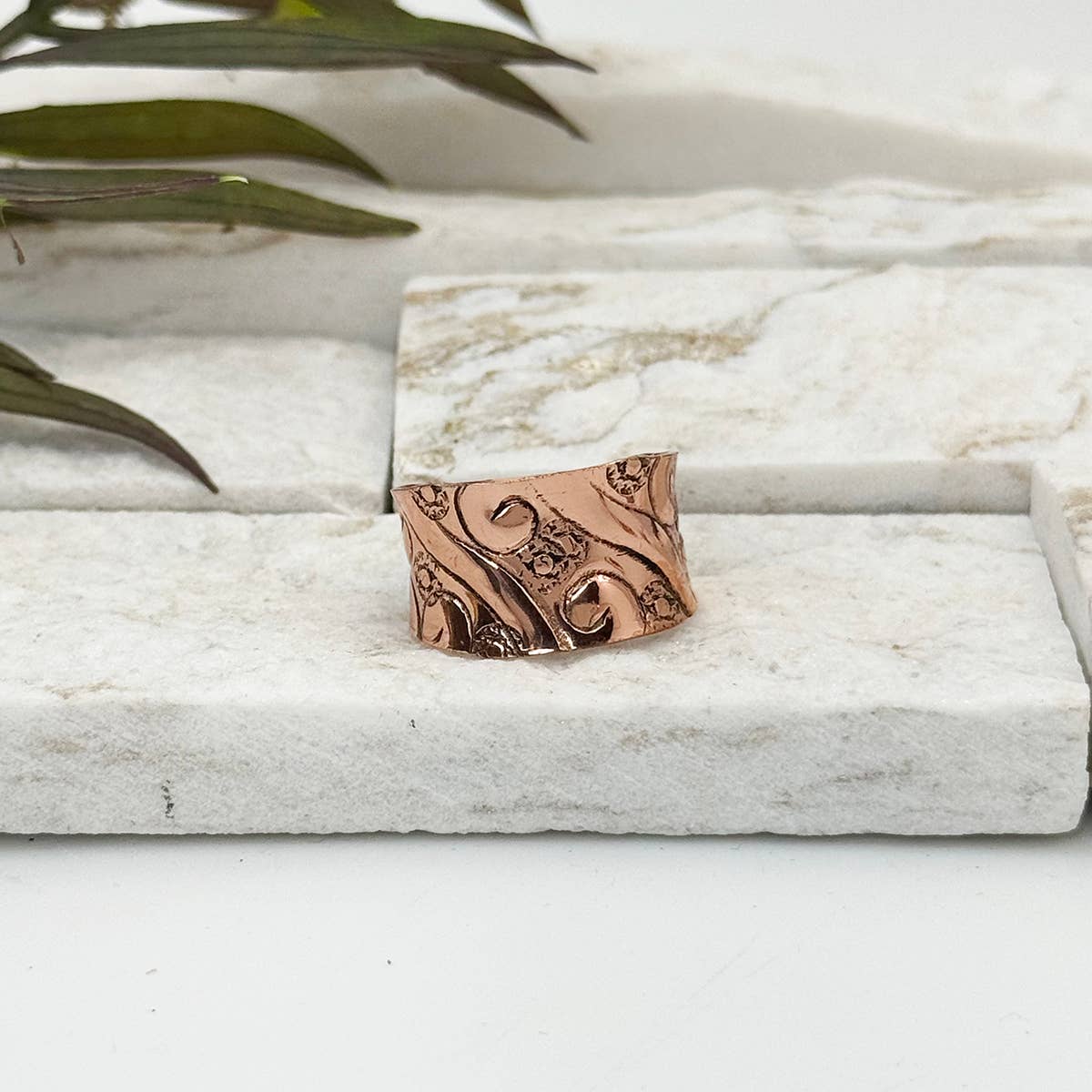 Handcrafted Copper Swirl Ring