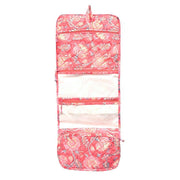 Peony Bloom Folding Travel Kit - Block Printed Cotton