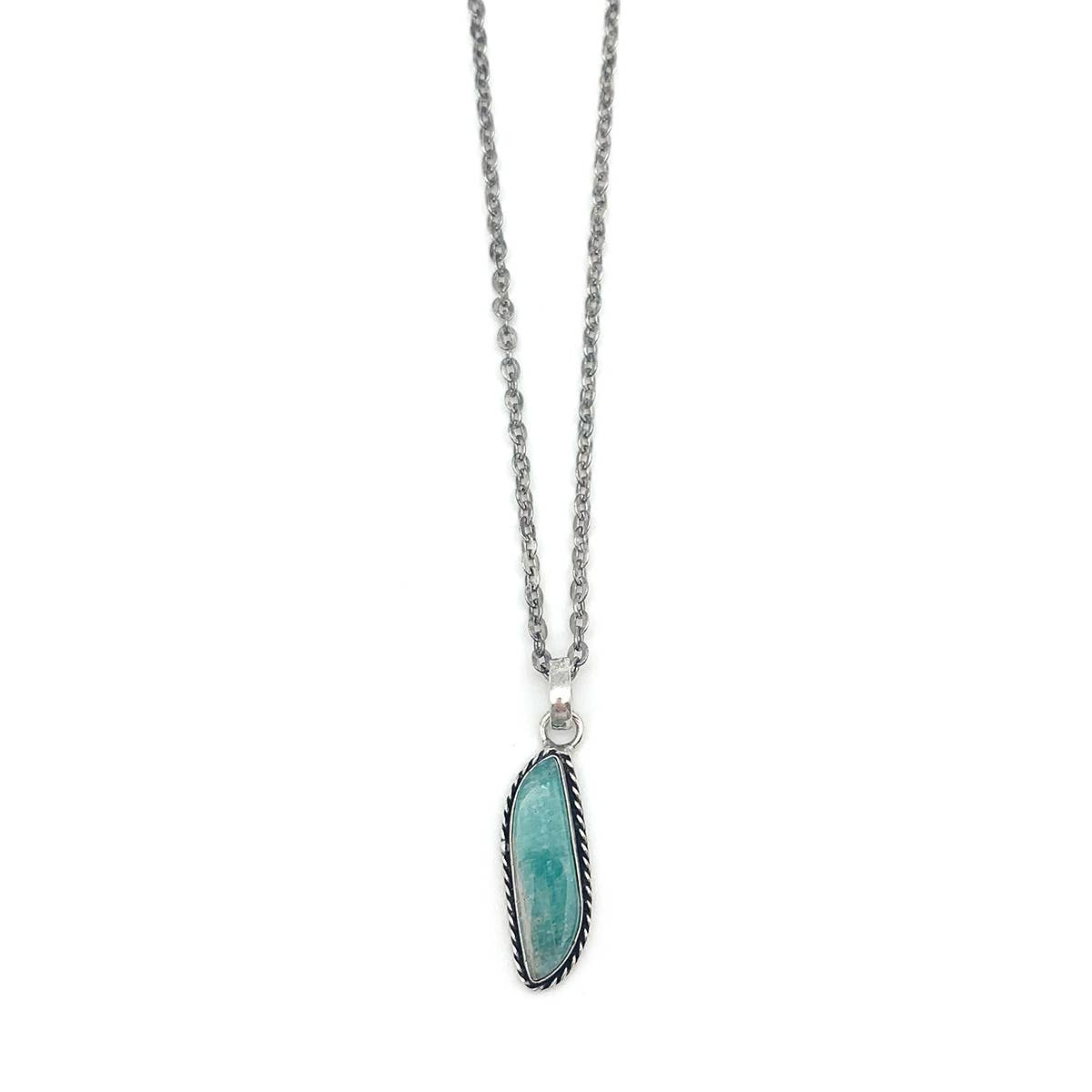 Handcrafted Semiprecious Stone Necklace - Amazonite