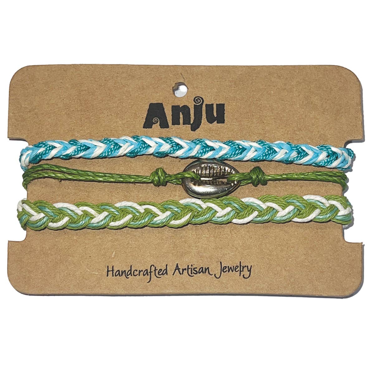 Weave & Wander Seafoam Shell Trio Anklet