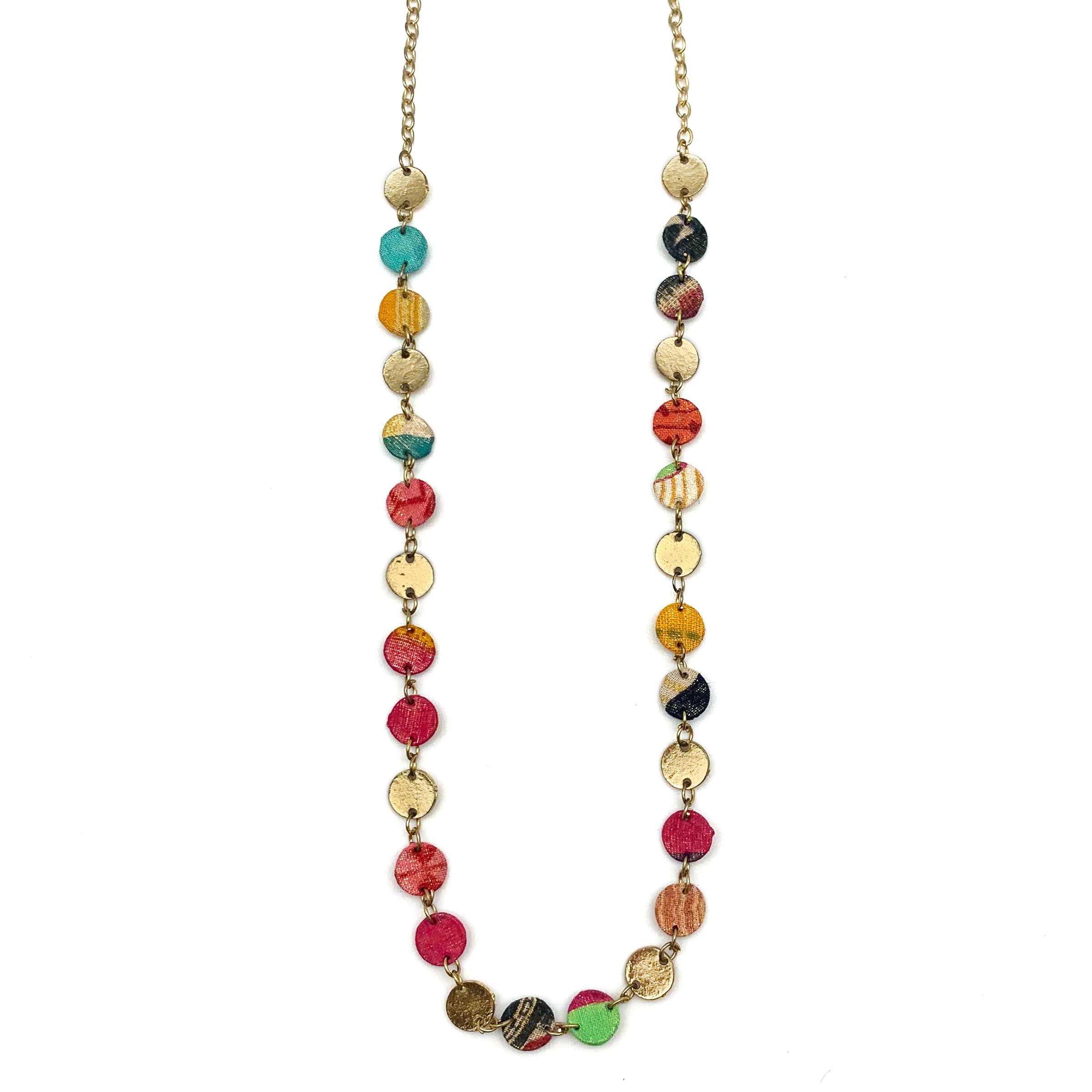 Aasha Coin Beaded Kantha Handcrafted Necklace