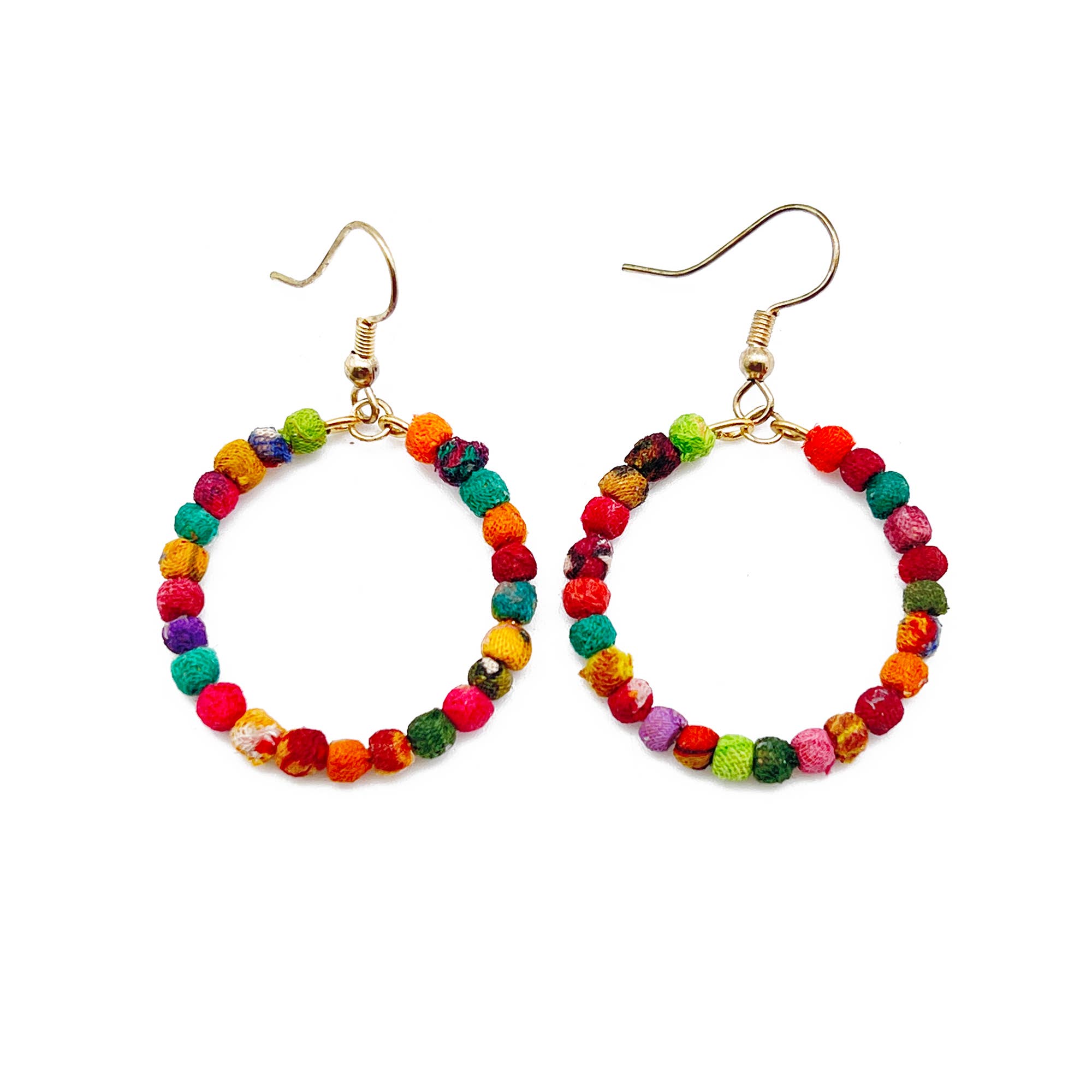 Aasha Kantha Handcrafted Small Hoop Earrings