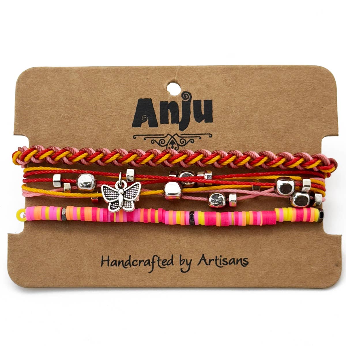 Weave & Wander Tropical Sunset Trio Bracelet Set