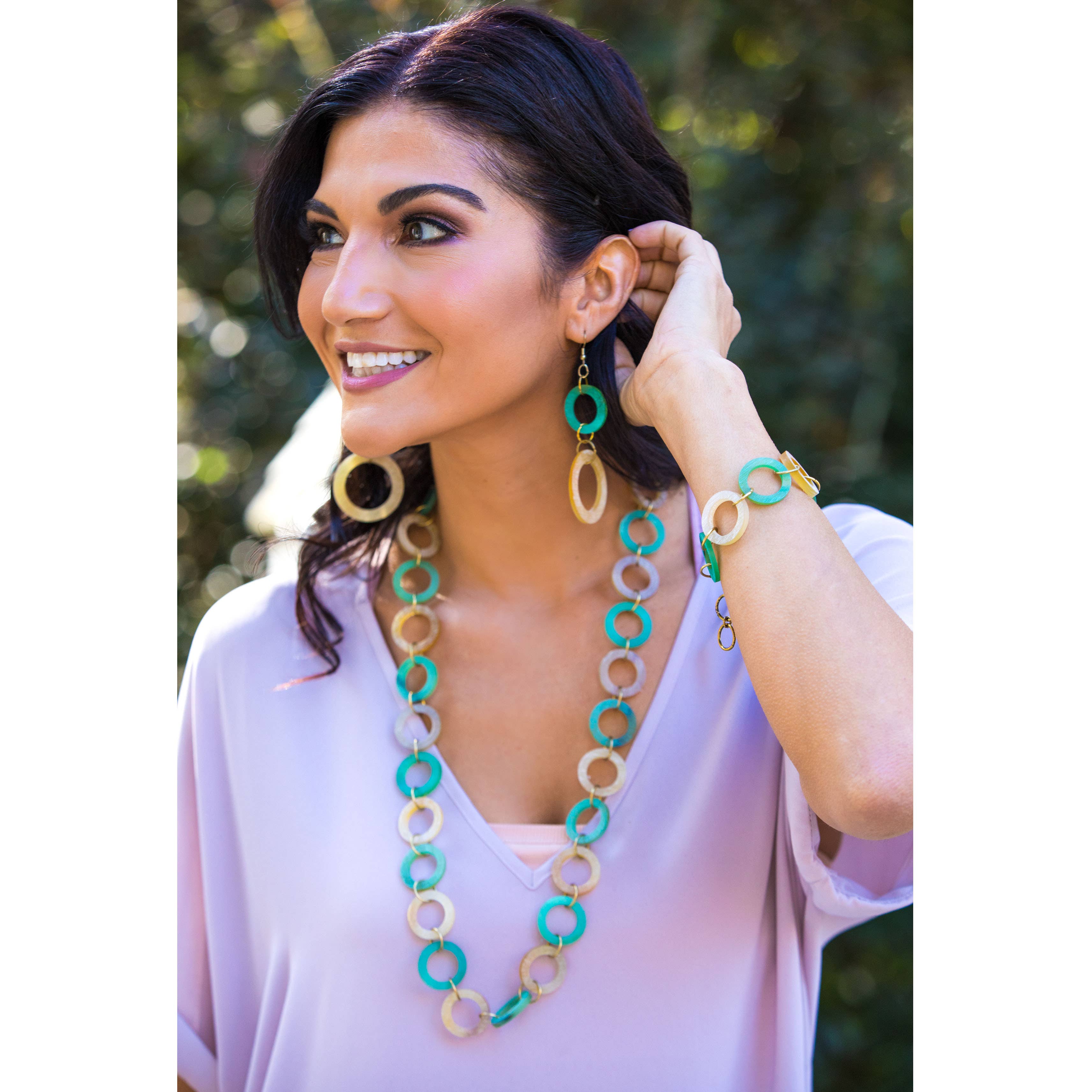 Pleasing Pastels Collection Necklace - Small Open Rings