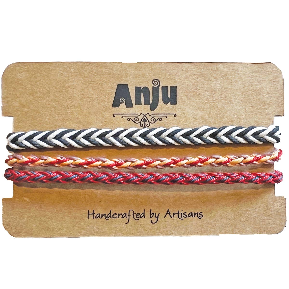 Weave & Wander Festival Stripes Trio Anklet