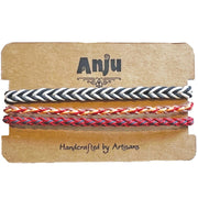 Weave & Wander Festival Stripes Trio Anklet