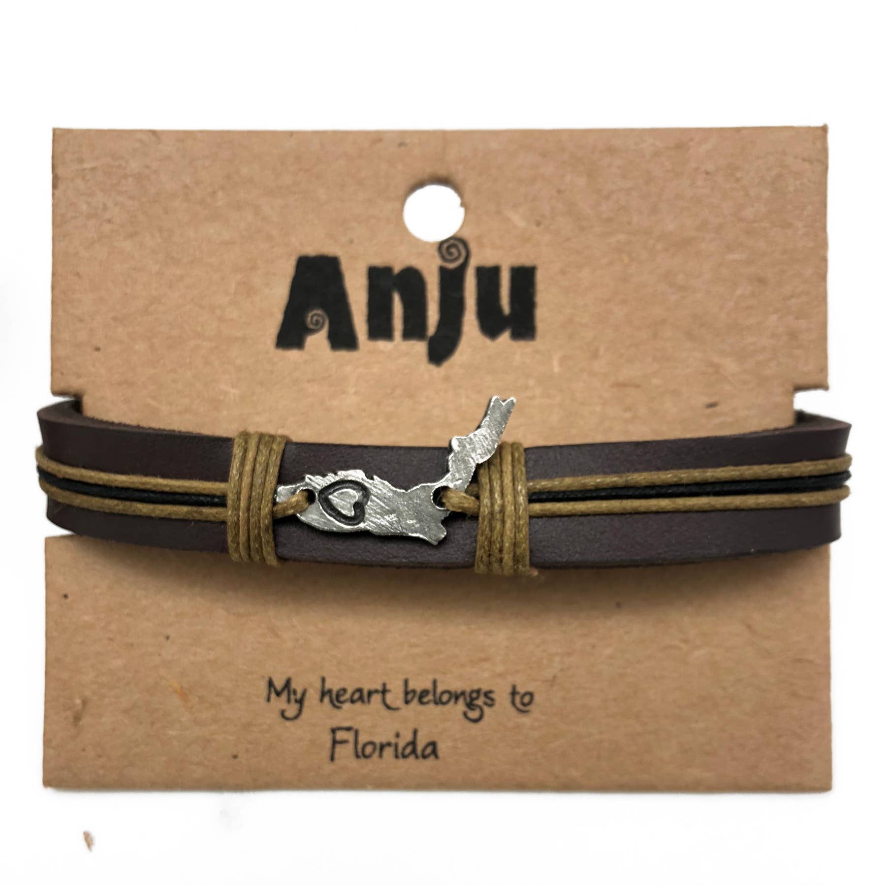 Home State Jewelry - Pewter Leather Bracelet