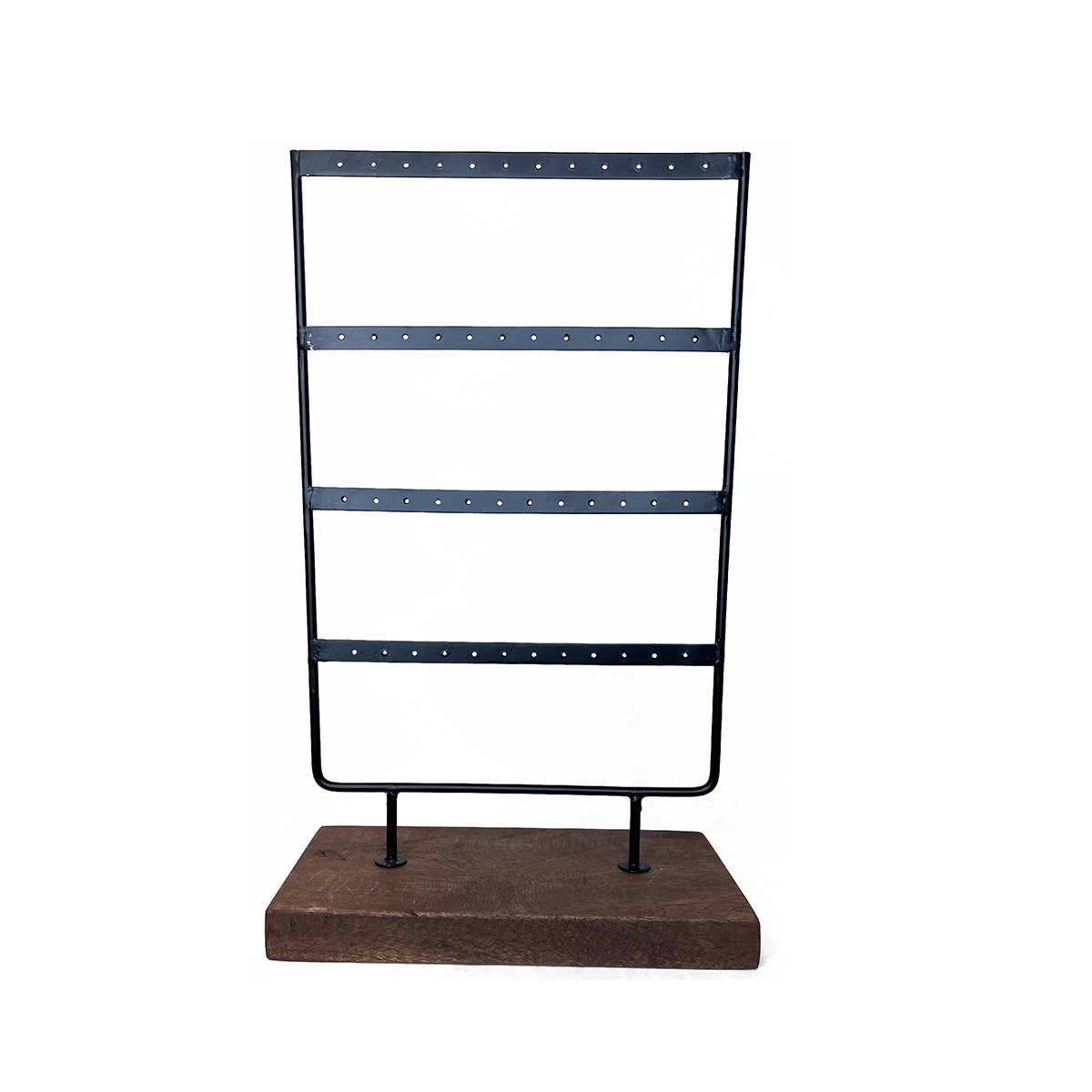 Metal and Wood Earring Display - Holds 24 Pairs