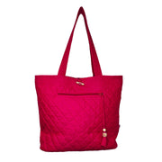 Aviva Collection - Quilted Solid Cotton Shopper Tote