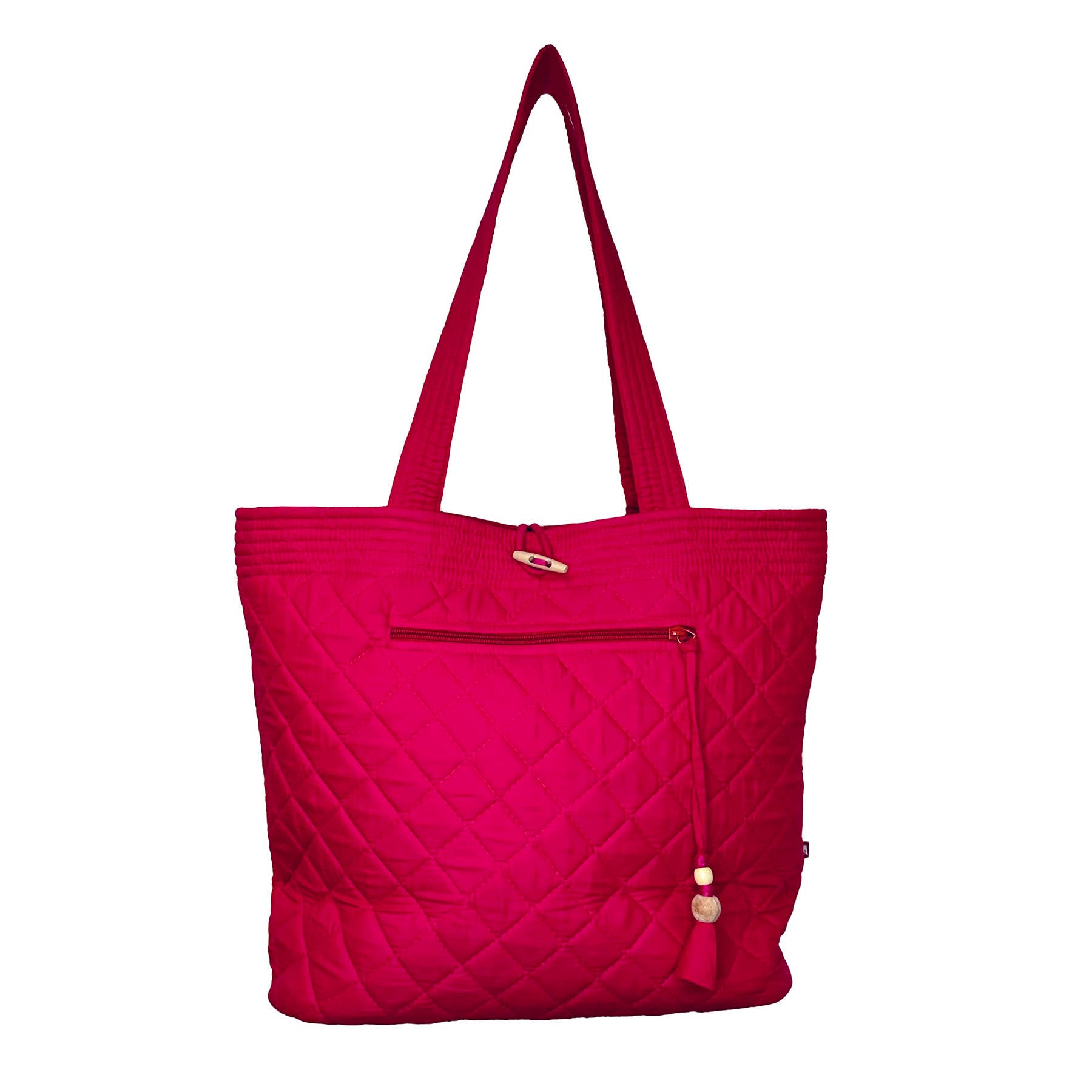 Aviva Collection - Quilted Solid Cotton Shopper Tote