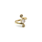Tanvi Collection Ring - Gold with Rose Quartz