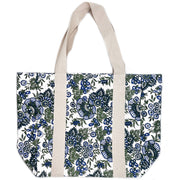 Handcrafted Canvas Bag with Block-Printed Forget me not