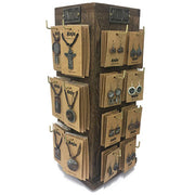 Pewter 48 Necklaces, 64 Earrings, and Display Prepack