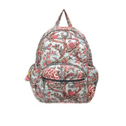 Botanical Blue Medium Backpack - Block Printed Cotton
