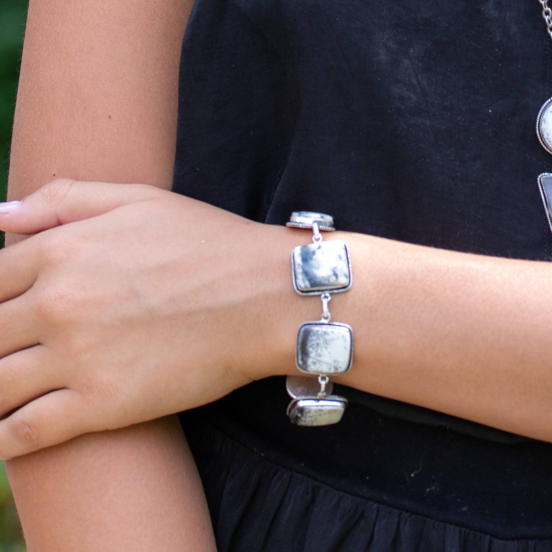 Kashi Semiprecious Stone Link Bracelets Prepack (w Display)