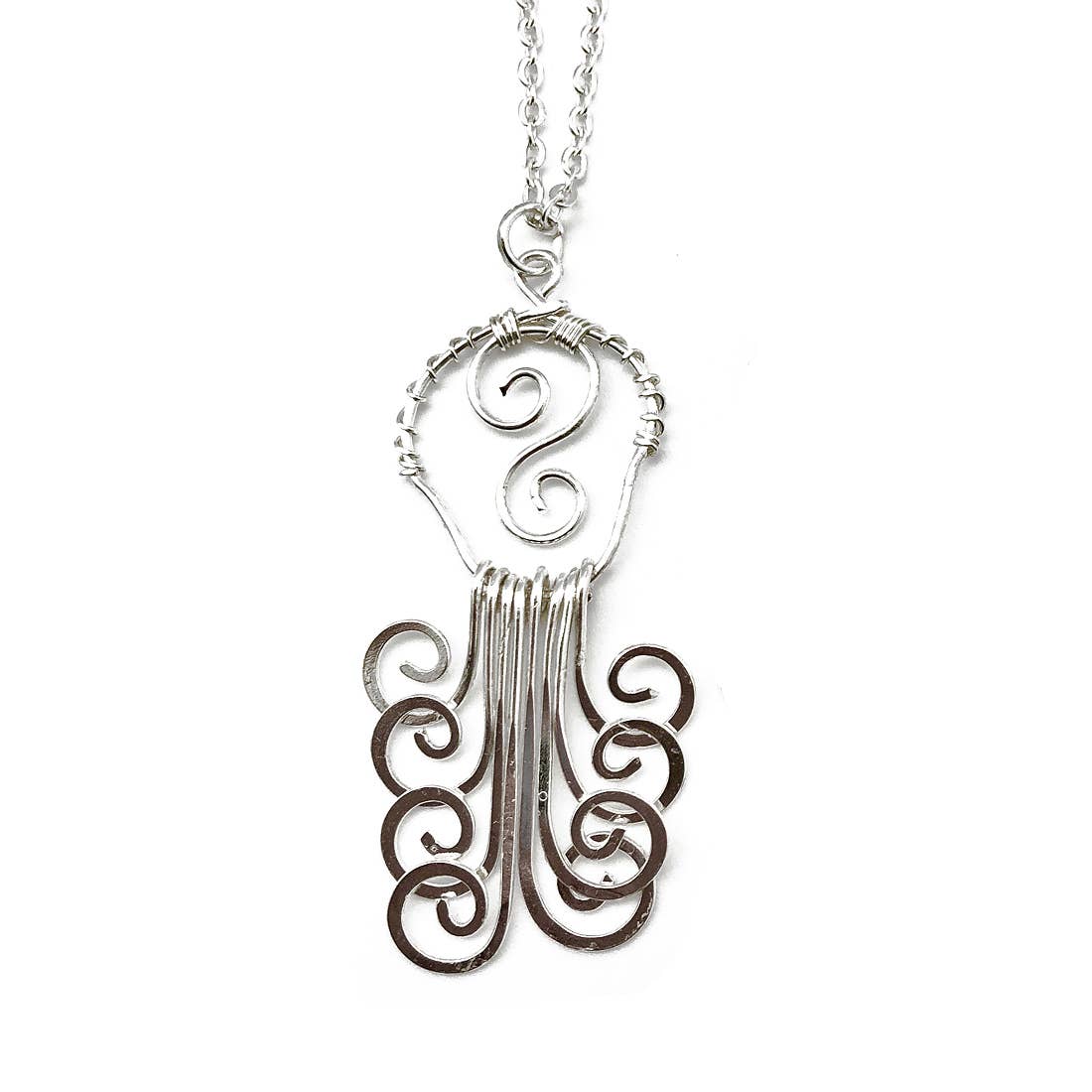 Silver Plated Necklace - Smaller Size Octopus