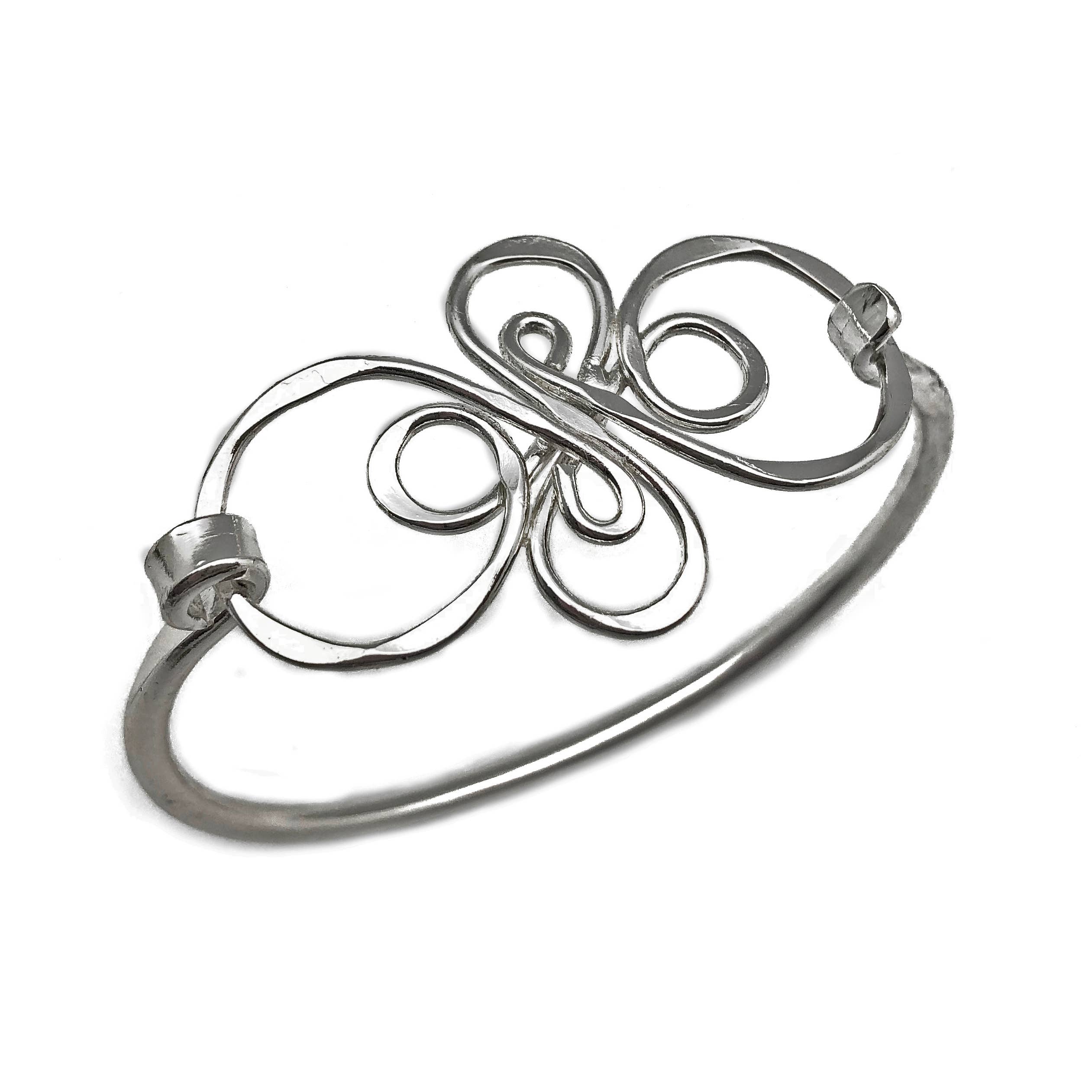 Silver Plated Bangle - Infinity Knot