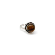 Kashi Semiprecious Small Stone Ring - Tigereye