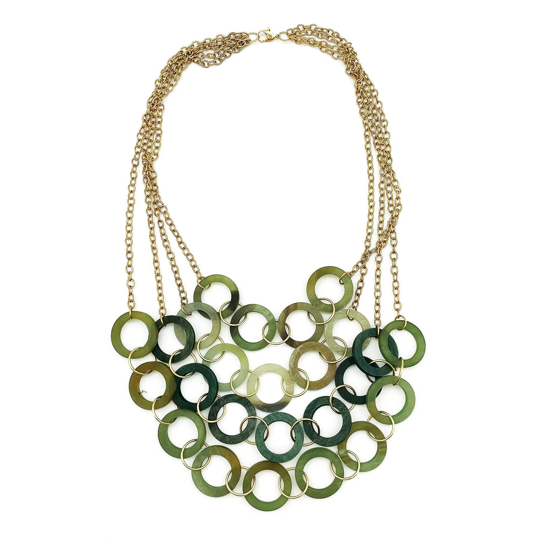 Omala Verdant Collection - Layered Rings Necklace