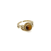 Tanvi Collection Ring - Gold with Tigerseye