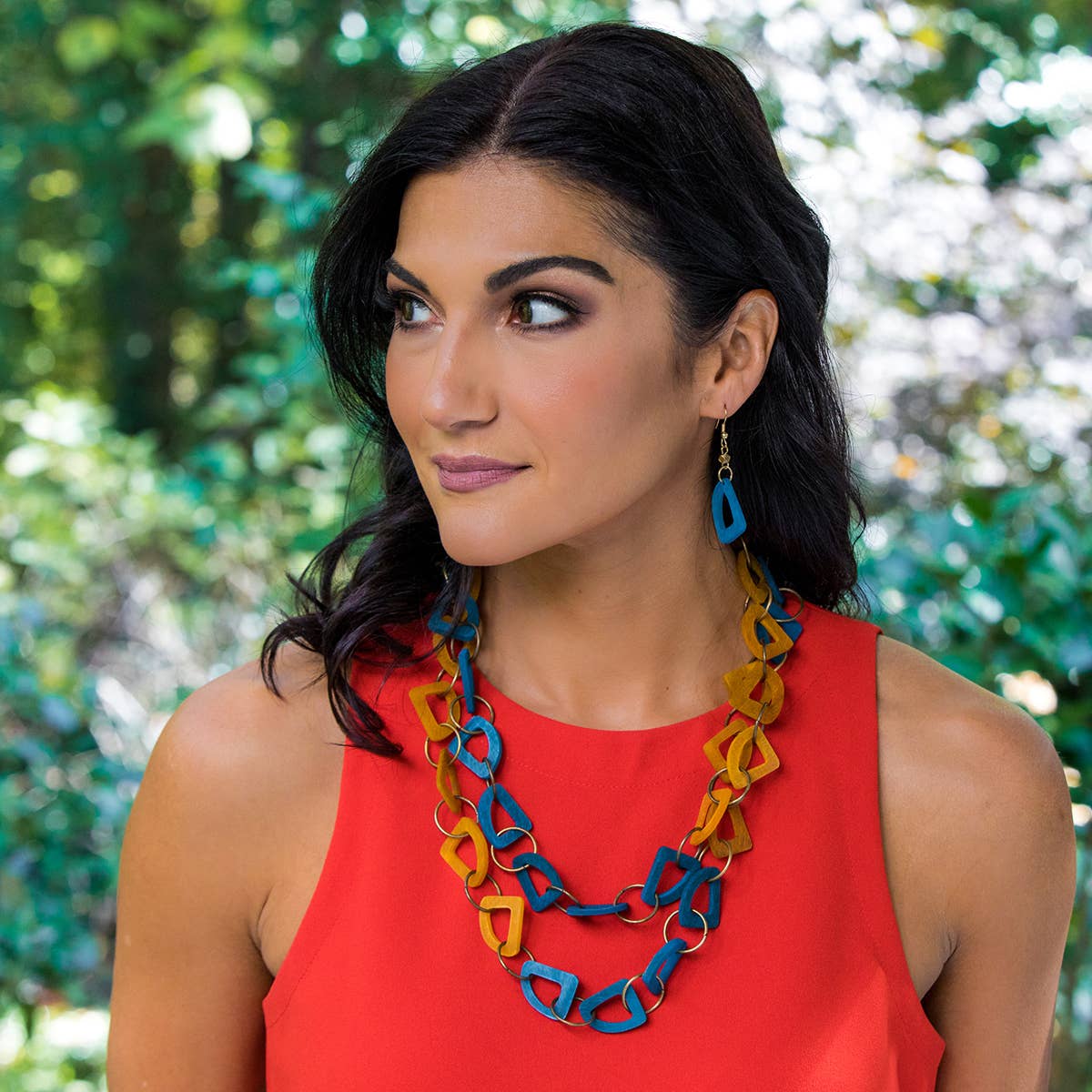 Omala Wildberry Collection - Dual Layer Abstract Necklace