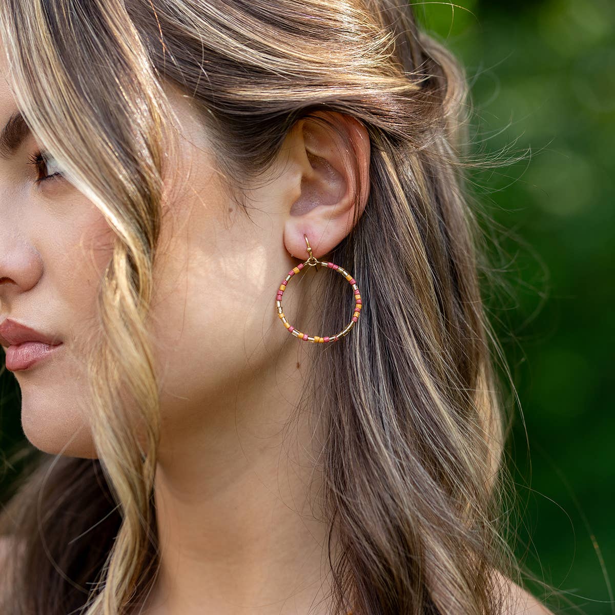 Seed Bead Earring Prepack - 12 Multicolor Earrings & Display