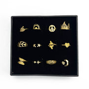 Tanvi Gold Plated Ring Prepack - 12 Count (No Display)