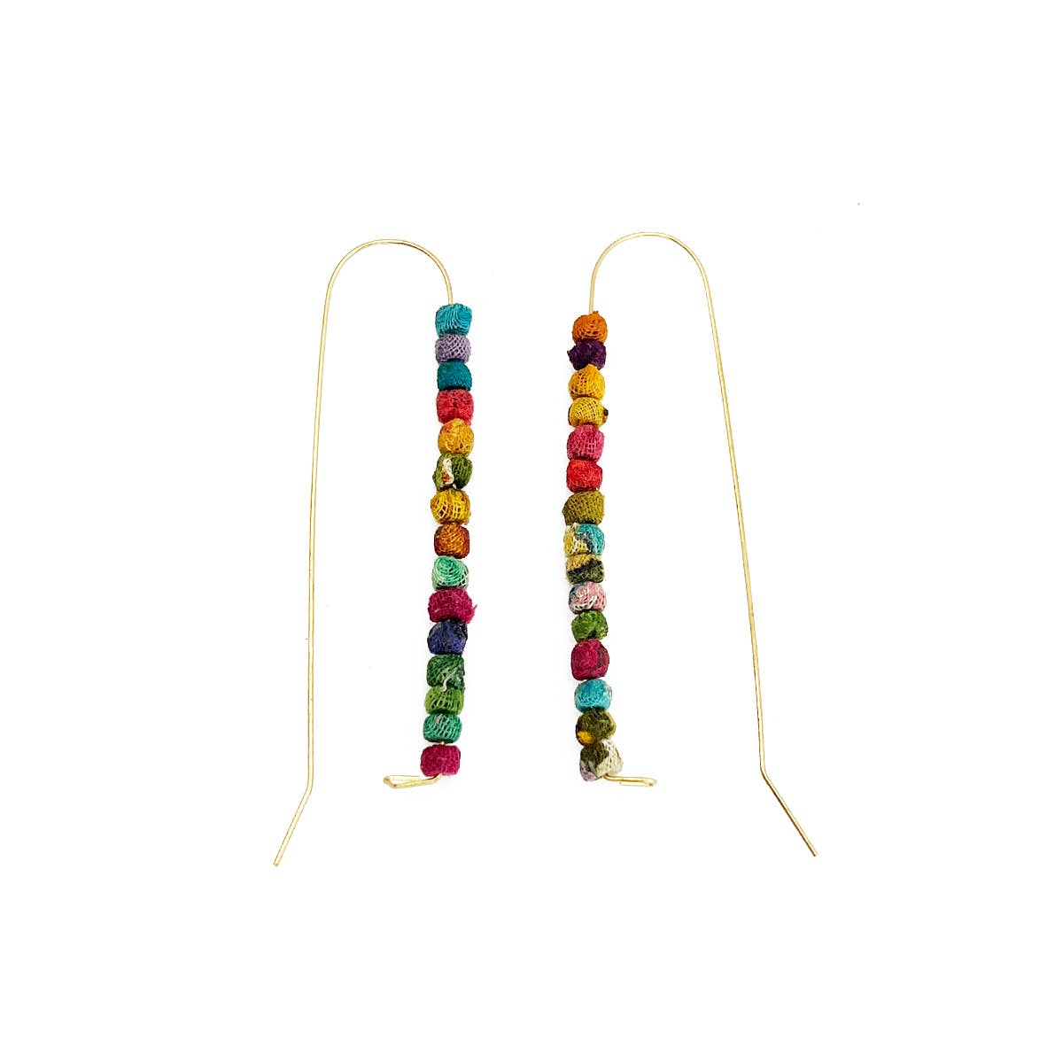 Aasha Small Beaded Needle Earrings