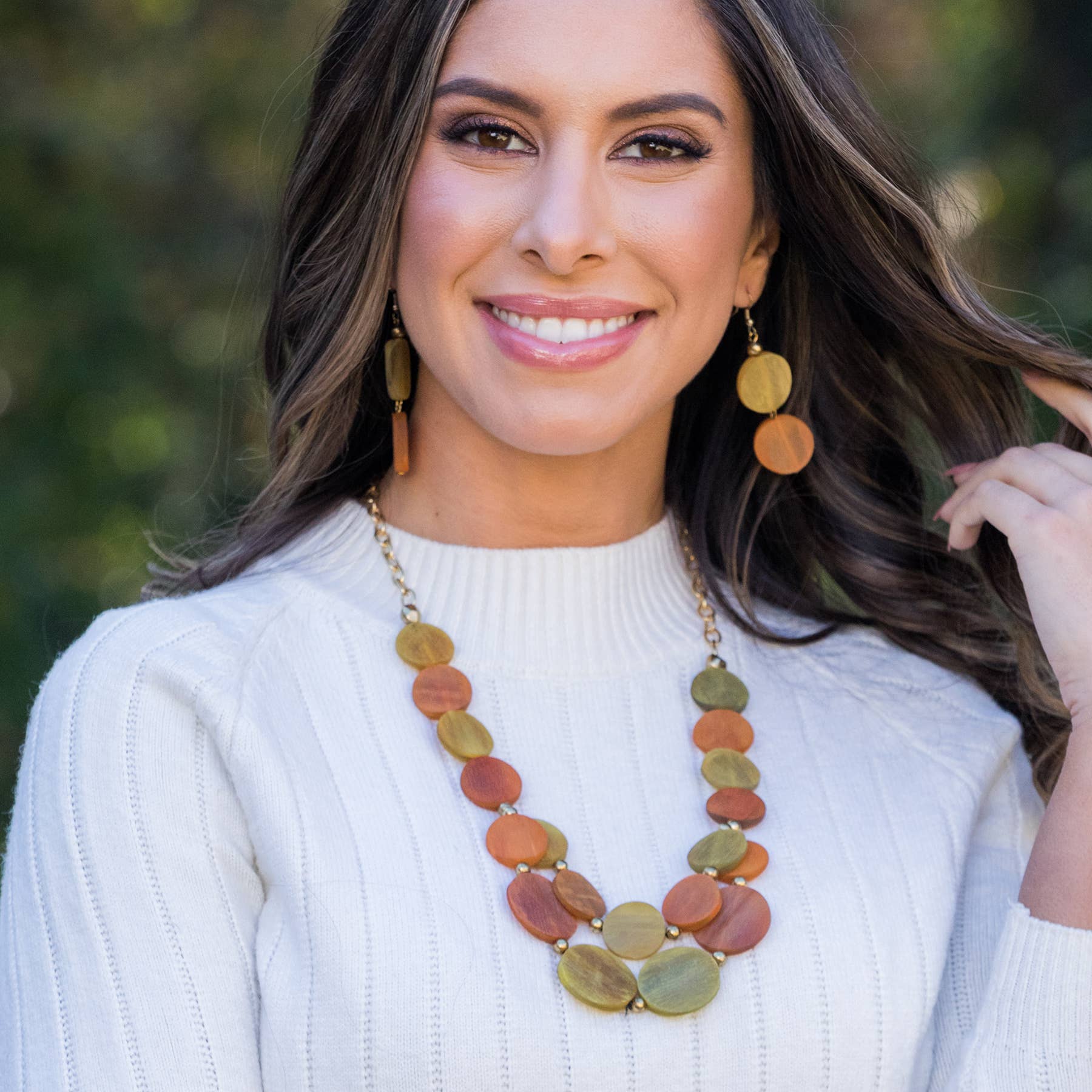Omala Citrus Sunshine Collection - Discs Bib Necklace