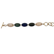 Omala Misty Greens Bracelet - Small Ovals with Toggle Clasp