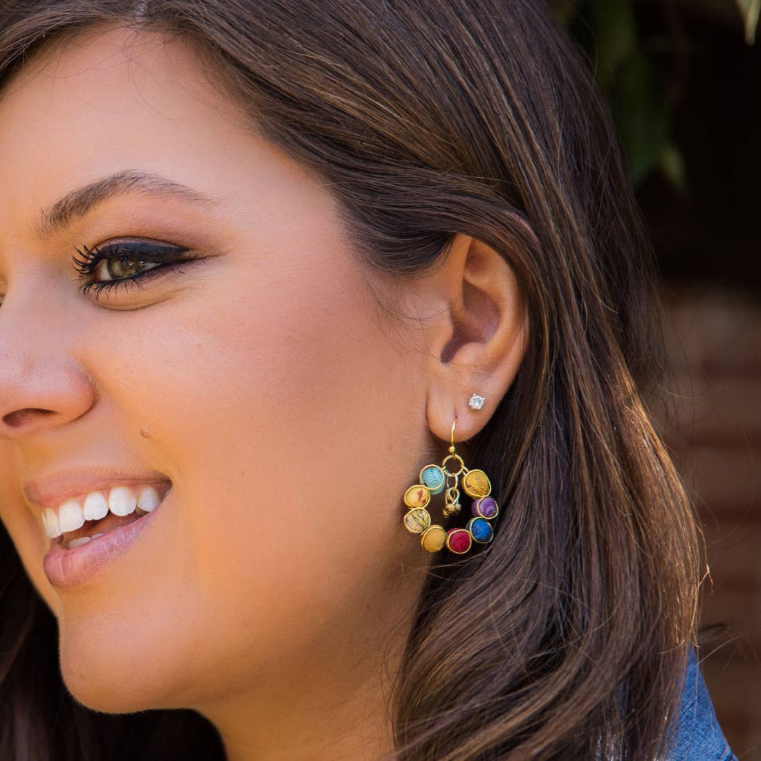 Aasha Wire-Wrapped Beads Earrings