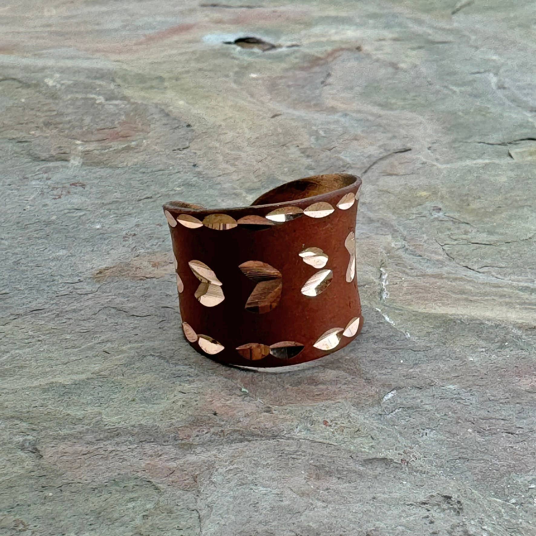 Patina Terracotta Lace Ring