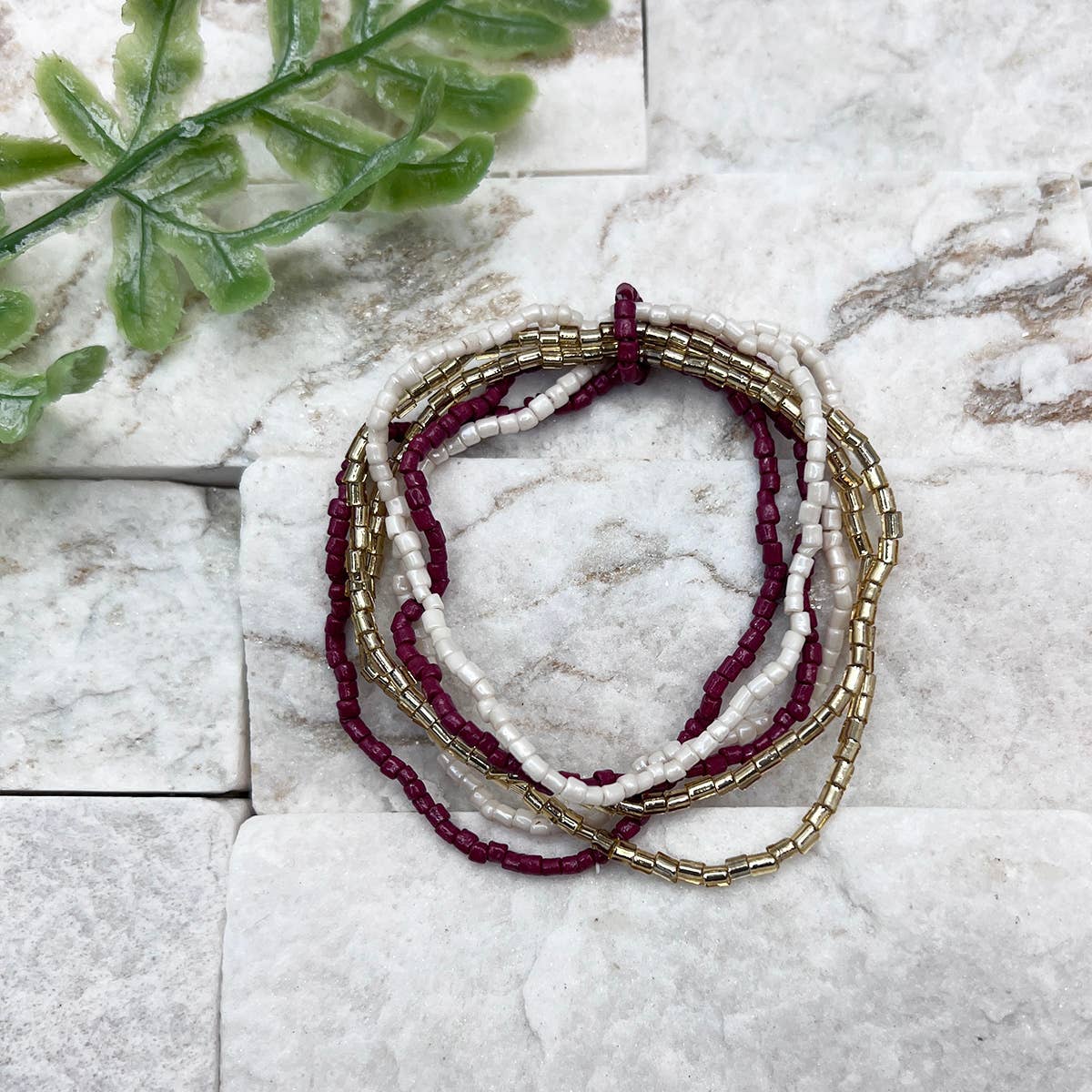 Seed Bead Stretchy Bunch Bracelets - Multiple Color Styles