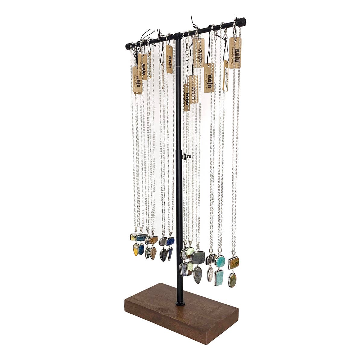 Kashi Semiprecious 12 Pendant Necklaces and Display Prepack