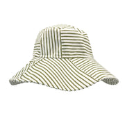 The Block printed Canvas  Olive Stripes Sun Hat