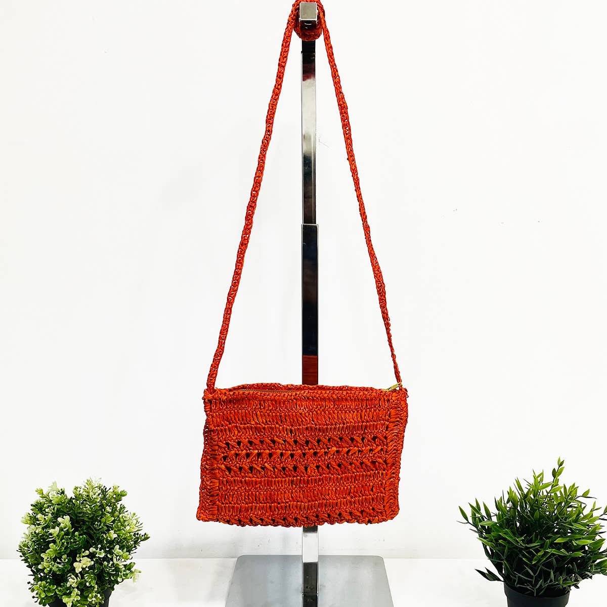 Lola Bag - Crossbody Pouch with Zipper - Coral