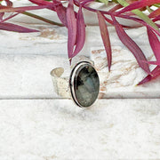 Handcrafted Kashi Semiprecious Stone Ring - Labradorite