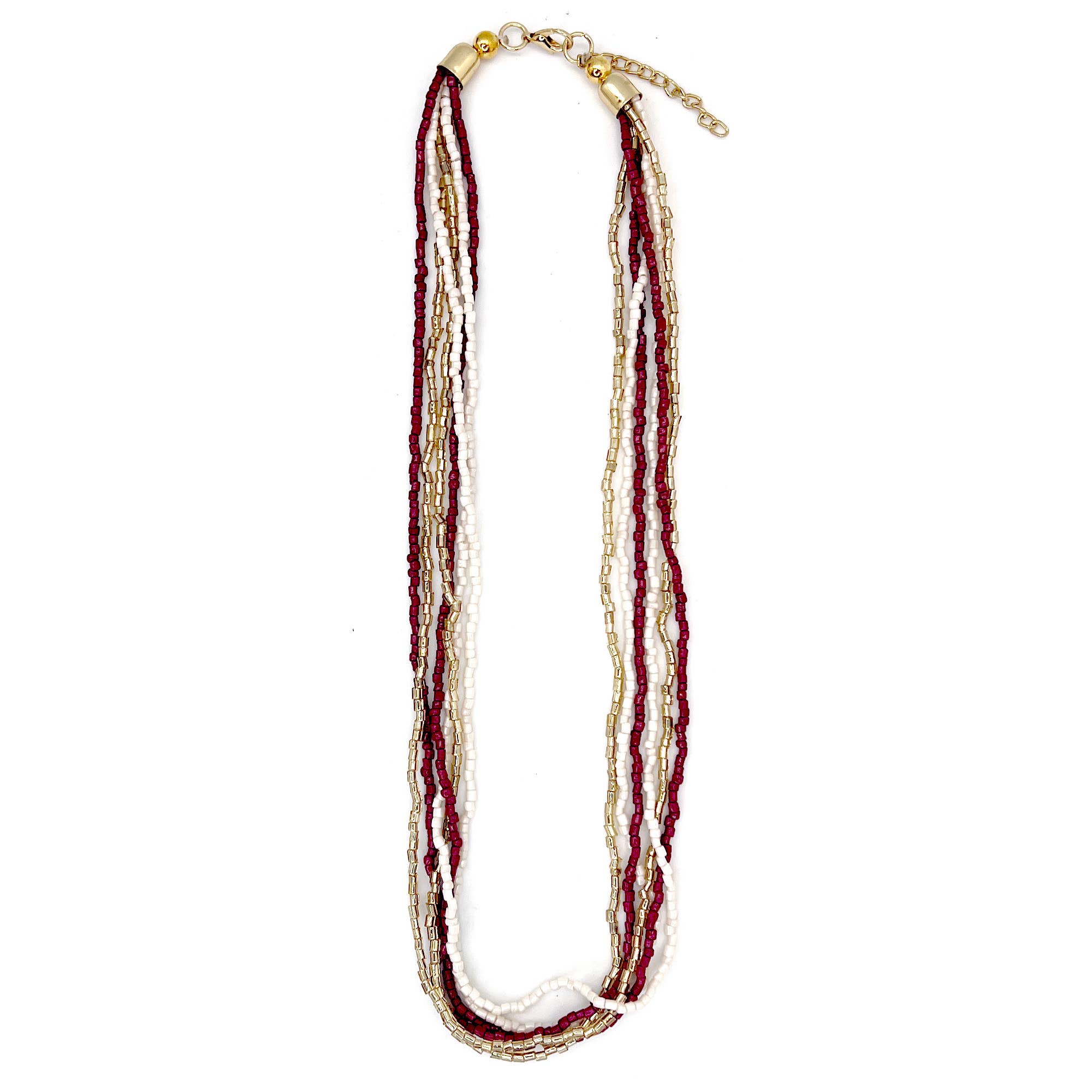 12 Seed Bead Necklace Pre-pack with Display