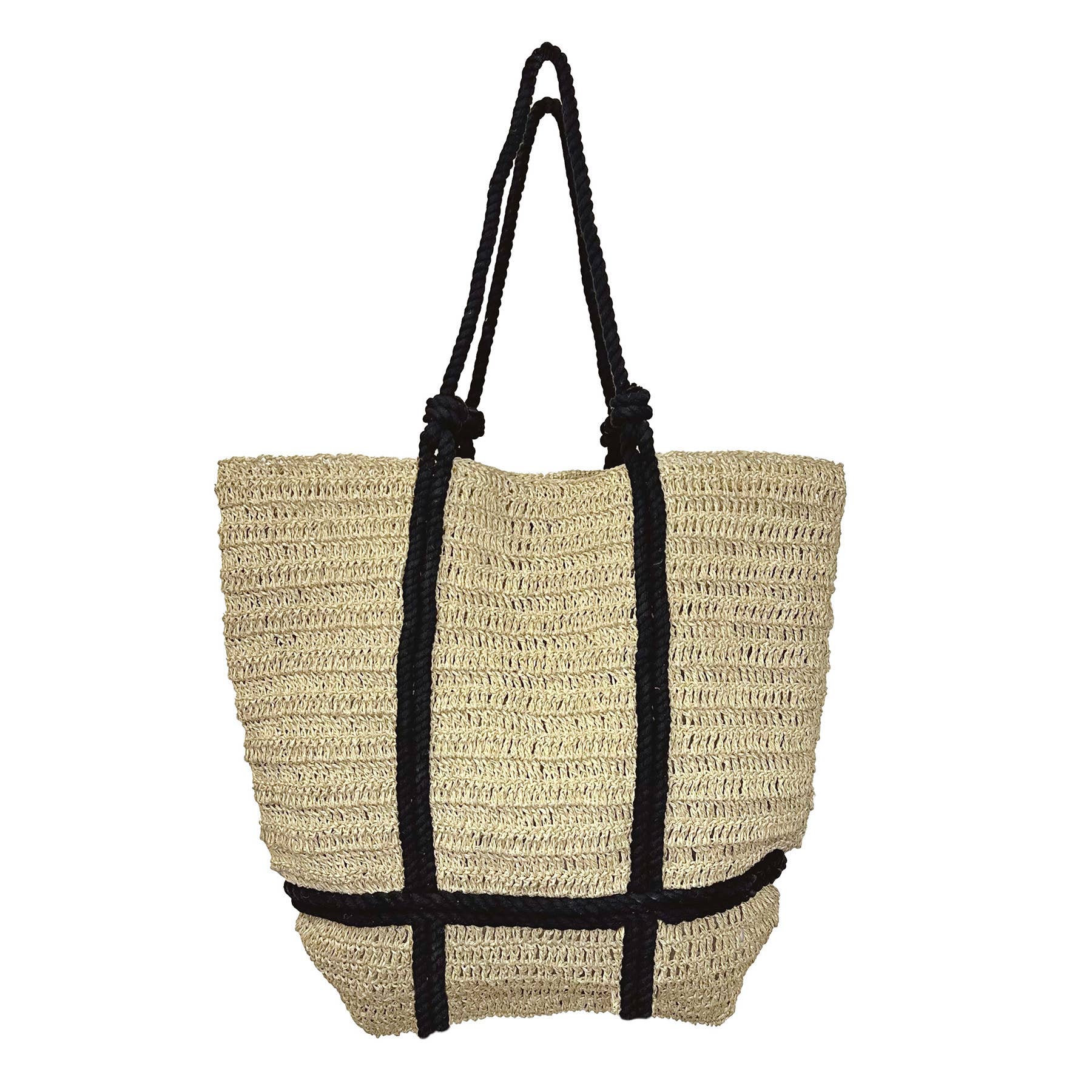 Nori Woven Jute Bags with Rope Accents
