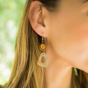 Omala Autumn Neutrals Collection Earrings - Two Beads