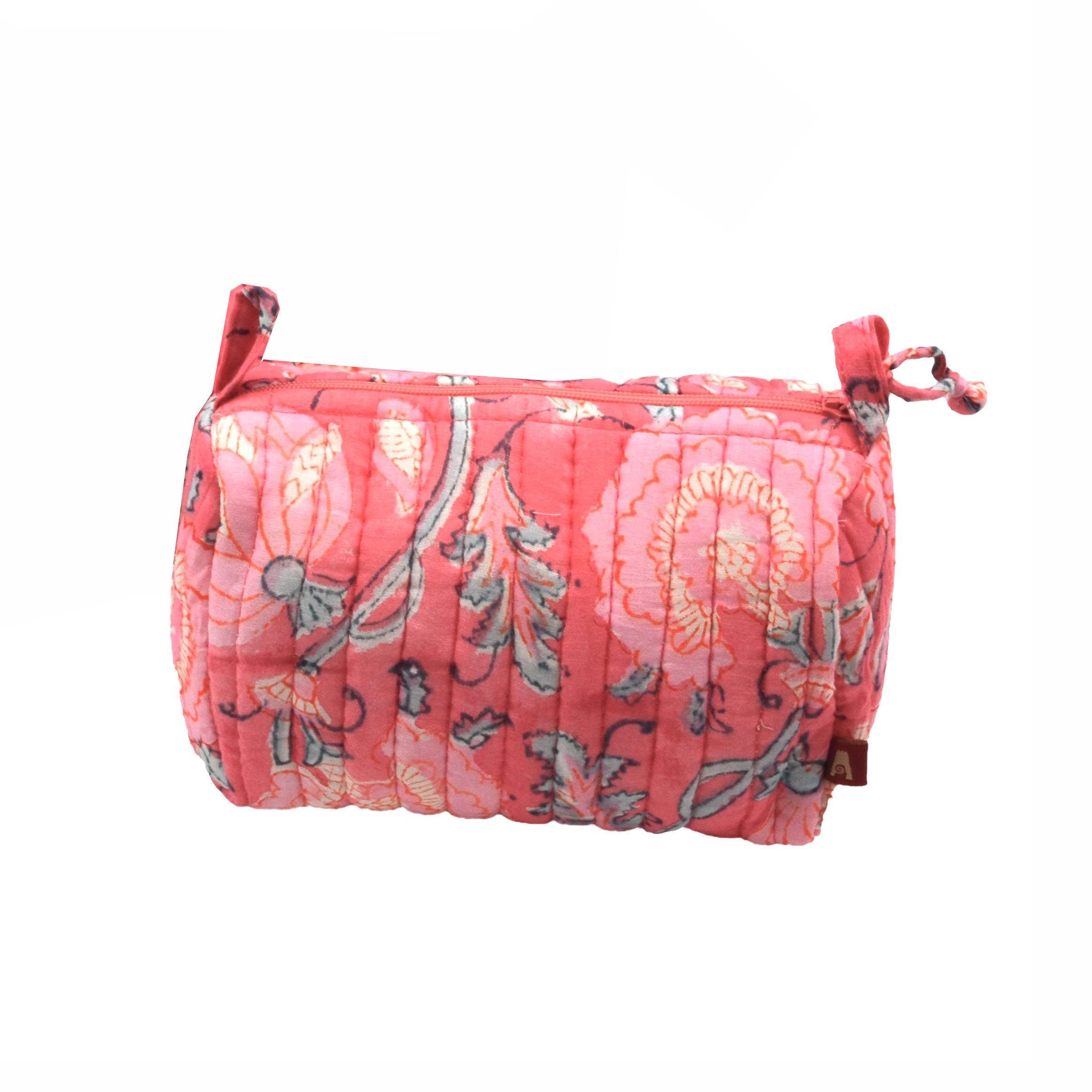 Peony Bloom Medium Travel Kit - Block Printed Cotton