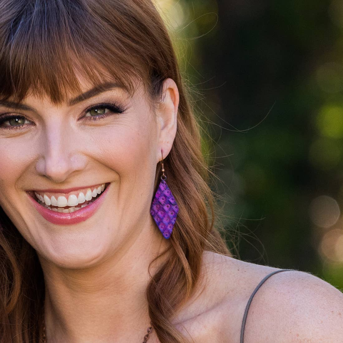 24 Copper Patina Earrings Prepack And Wooden Spinner Display