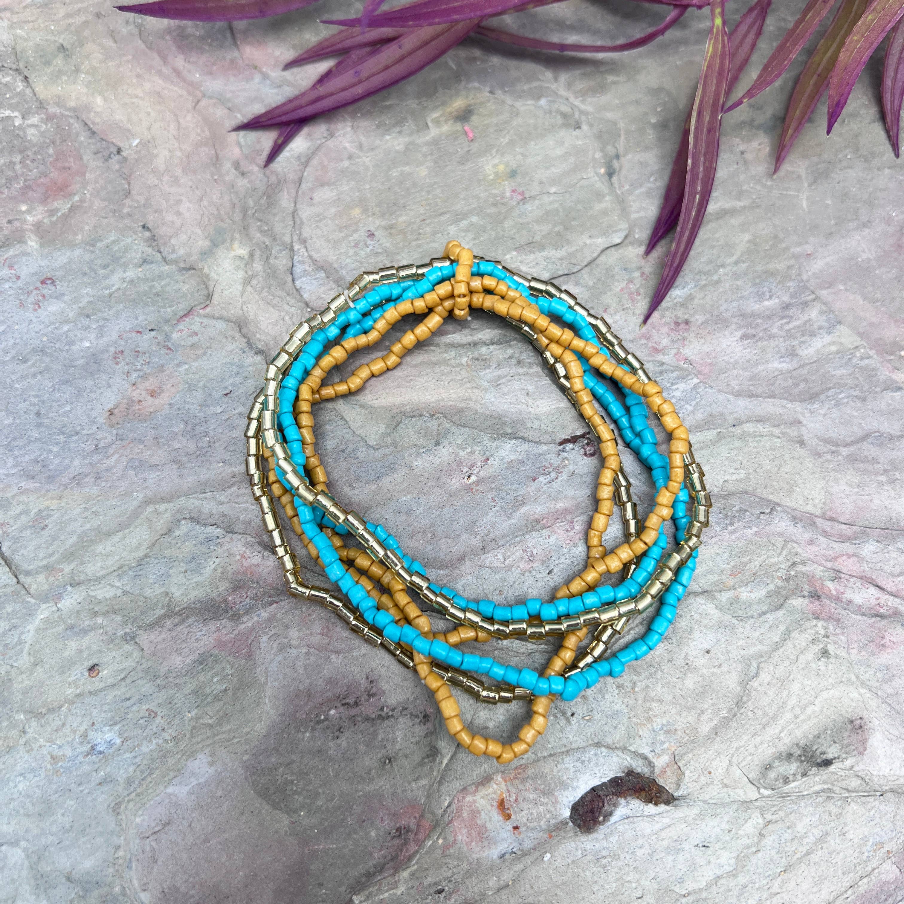 Seed Bead Stretchy Bunch Bracelets - Multiple Color Styles